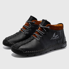 Men's Vintage High Top Lace Up Boots Casual Outdoor Walking Shoes