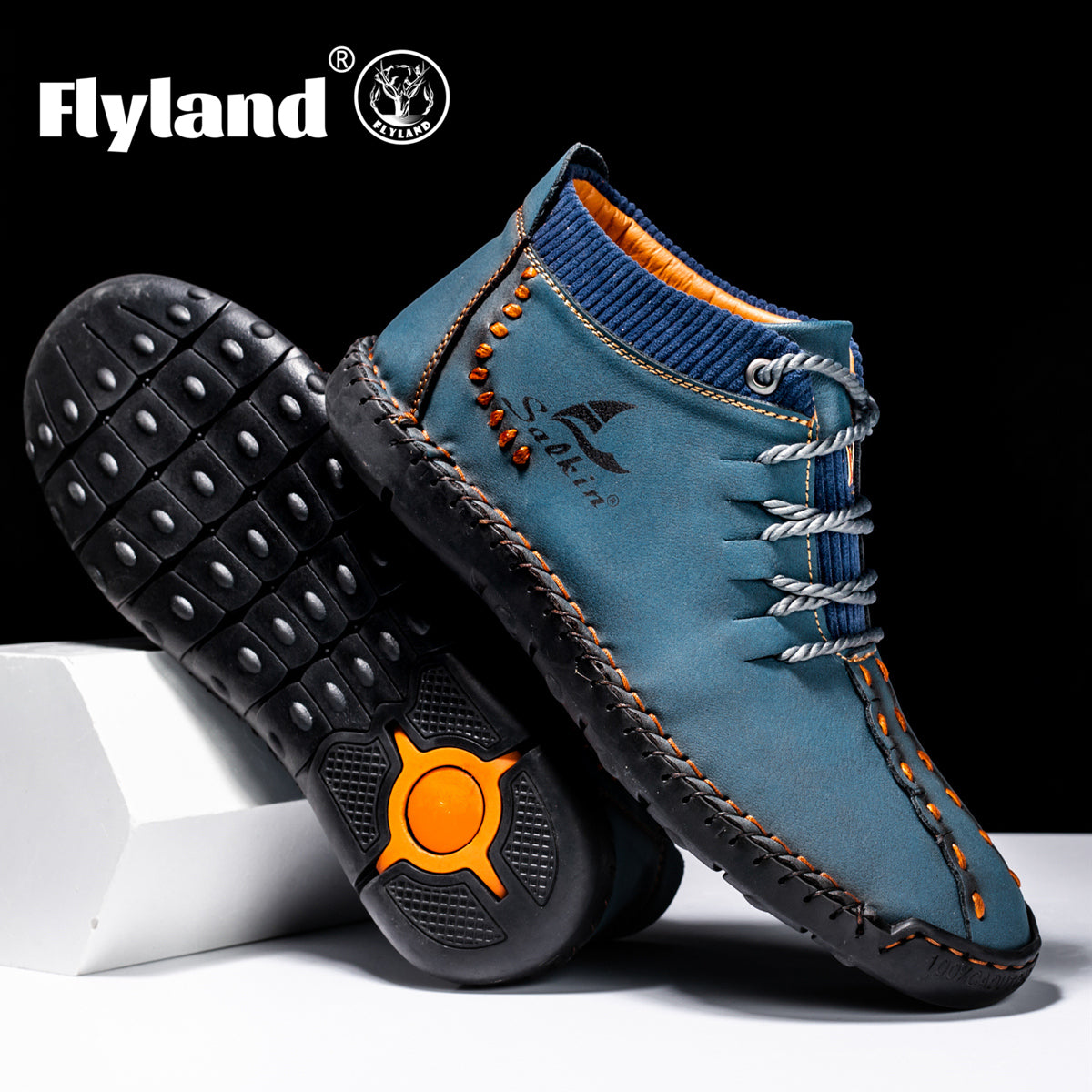 Men's Vintage High Top Lace Up Boots Casual Outdoor Walking Shoes