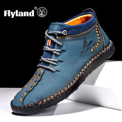 Men's Vintage High Top Lace Up Boots Casual Outdoor Walking Shoes