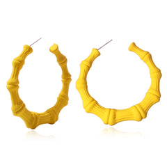 Retro French Bamboo Earrings, Colorful
