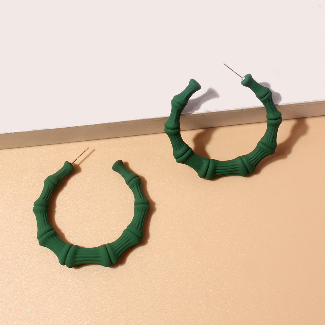 Retro French Bamboo Earrings, Colorful