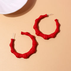 Retro French Bamboo Earrings, Colorful