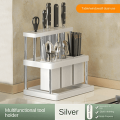 Kitchen Utensils Drain Rack Countertop Storage Rack