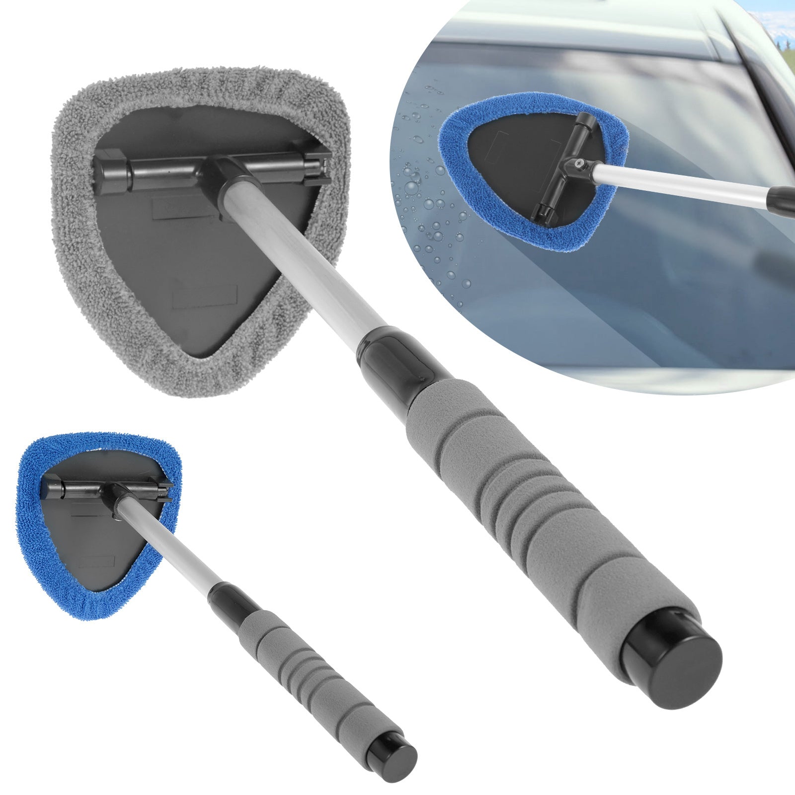 Extendable Microfiber Car Window Cleaner Kit