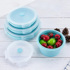 1pc Portable Silicone Folding Bowl for Travel Camping Home Cats Pets Fresh