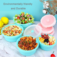 1pc Portable Silicone Folding Bowl for Travel Camping Home Cats Pets Fresh
