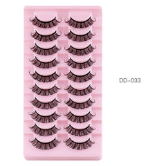 Curling Thick Volume Lashes Natural Look False Eyelashes 10 Pairs