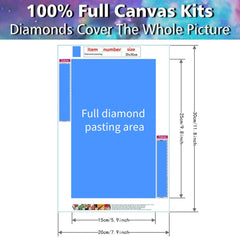 Rose Flower Diamond Painting Kit 5D for Adults Wall Decor 20x30cm
