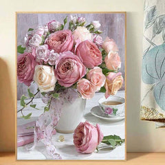 Rose Flower Diamond Painting Kit 5D for Adults Wall Decor 20x30cm
