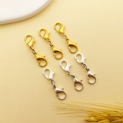 3pcs Double Head Lobster Clasps Golden Silvery For Jewelry Bracelet