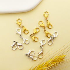 3pcs Double Head Lobster Clasps Golden Silvery For Jewelry Bracelet