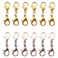 3pcs Double Head Lobster Clasps Golden Silvery For Jewelry Bracelet