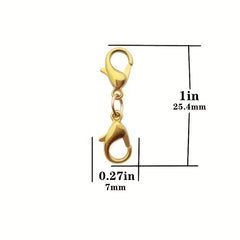 3pcs Double Head Lobster Clasps Golden Silvery For Jewelry Bracelet