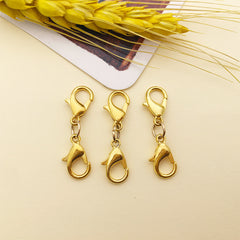 3pcs Double Head Lobster Clasps Golden Silvery For Jewelry Bracelet