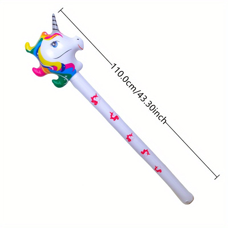 1PC Animal Inflatable Unicorn Stick Party Props Game Mounts