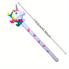 1PC Animal Inflatable Unicorn Stick Party Props Game Mounts