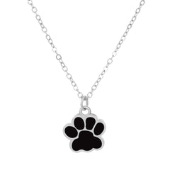 Colorful Cartoon Paw Pendant Necklace for Girls - Birthday Gift Jewelry