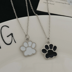 Colorful Cartoon Paw Pendant Necklace for Girls - Birthday Gift Jewelry