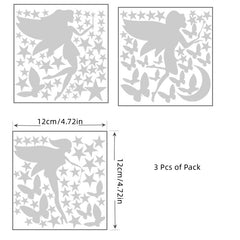 Glow in Dark Fairy Decals Butterfly Moon Star Wall Stickers for Kids' Room