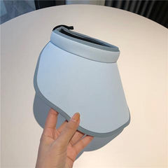 Wide Brim Visor Hat Solid UV Protection Travel Beach Hat