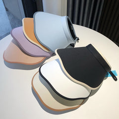 Wide Brim Visor Hat Solid UV Protection Travel Beach Hat