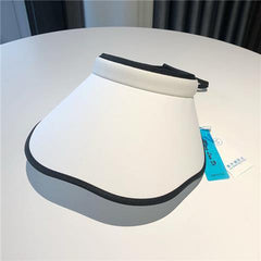 Wide Brim Visor Hat Solid UV Protection Travel Beach Hat