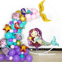 97pcs Mermaid Fish Tail Balloons for Birthday Party Decorations