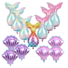 97pcs Mermaid Fish Tail Balloons for Birthday Party Decorations