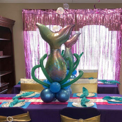 97pcs Mermaid Fish Tail Balloons for Birthday Party Decorations
