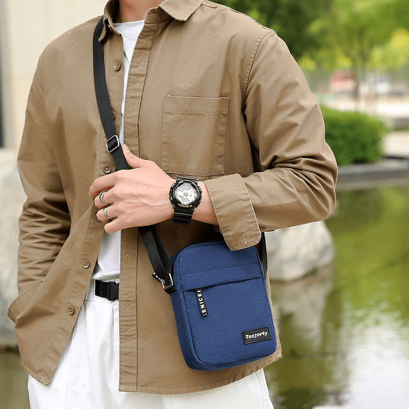 Retro Nylon Shoulder Bag for Outdoor Travel