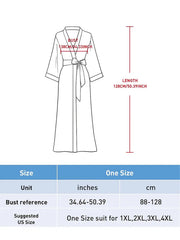 Women's Lotus Print Satin Nightgown with Belted Robe