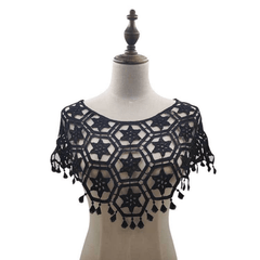 Geometric Tassel Wrap Dress Cover Up Cape