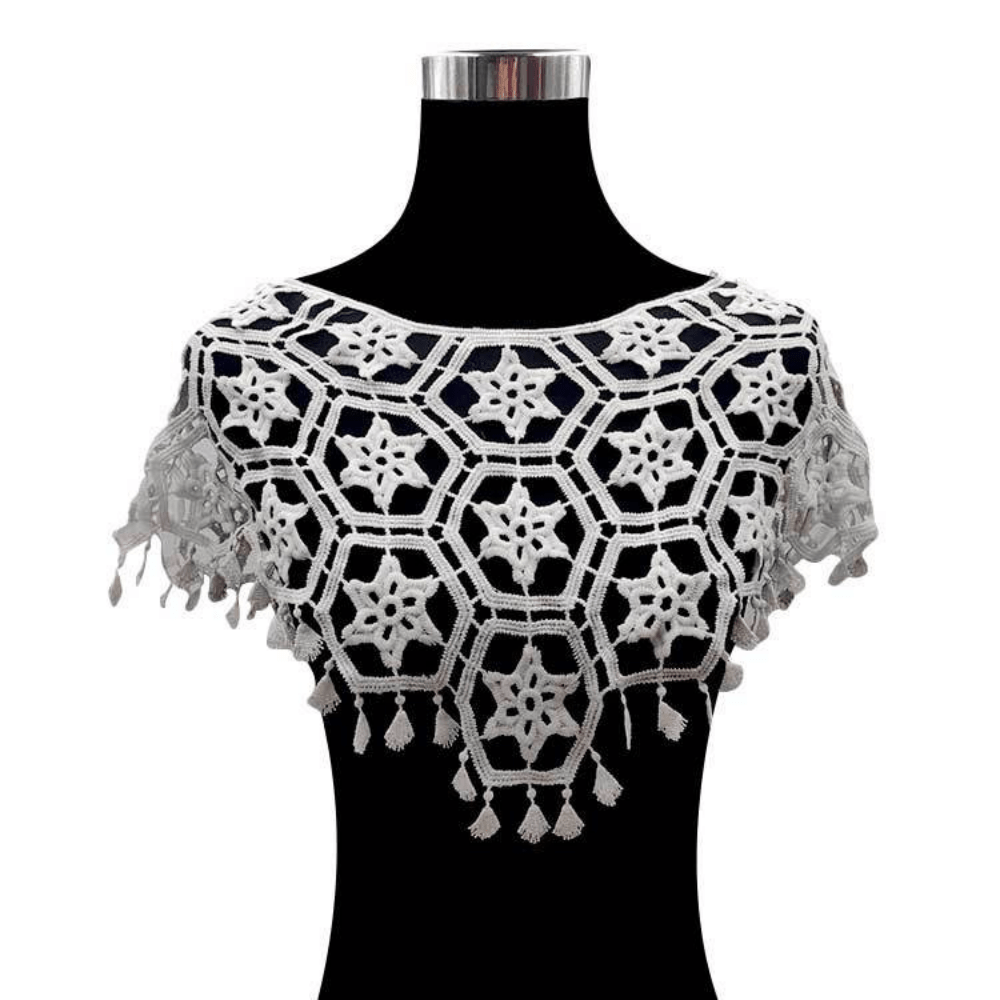 Geometric Tassel Wrap Dress Cover Up Cape