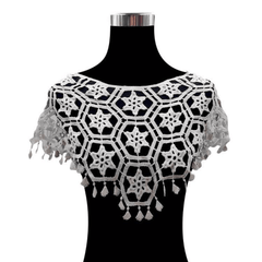 Geometric Tassel Wrap Dress Cover Up Cape