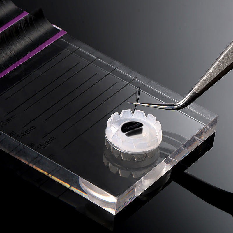 100pcs Eyelash Extension Glue Holder Flower Cups Volume Lashes Fan Blossom Cups