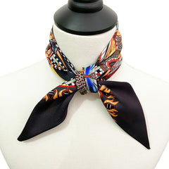 Vintage Butterfly Print Skinny Scarf Neckerchief For Women