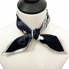 Tarot Phoenix Print Skinny Scarf Vintage Long Ribbon Neckerchief Satin