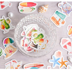 46pcs Surf Together Series Stickers for Computer Mobile Phone Water Cup