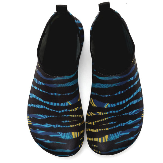 Men's Striped Slip On Water Shoes Breathable Lightweight Aqua Socks Non Slip