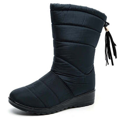 Waterproof Snow Boots Winter Wedge Shoes Women's Footwear