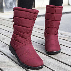Waterproof Snow Boots Winter Wedge Shoes Women's Footwear