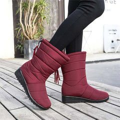 Waterproof Snow Boots Winter Wedge Shoes Women's Footwear