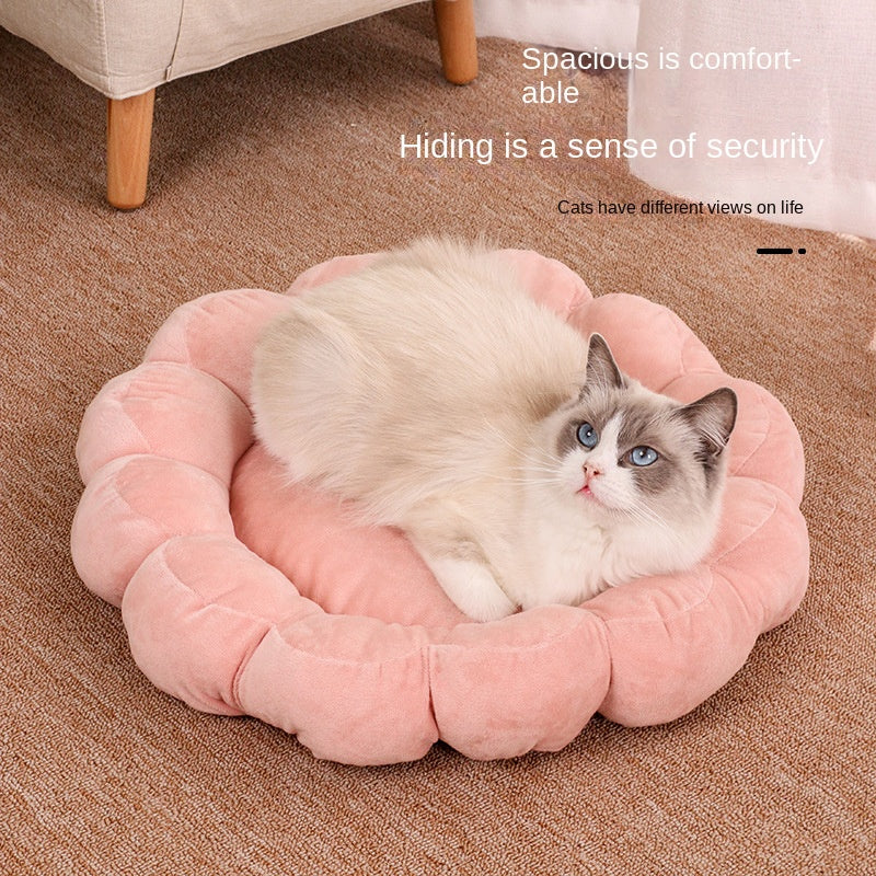 Adjustable Flower Pet Bed for Cat or Dog