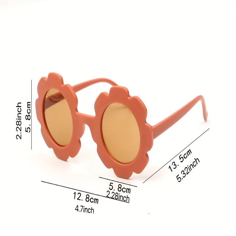 Kids Sweet Round Frame Sunglasses UV Protection