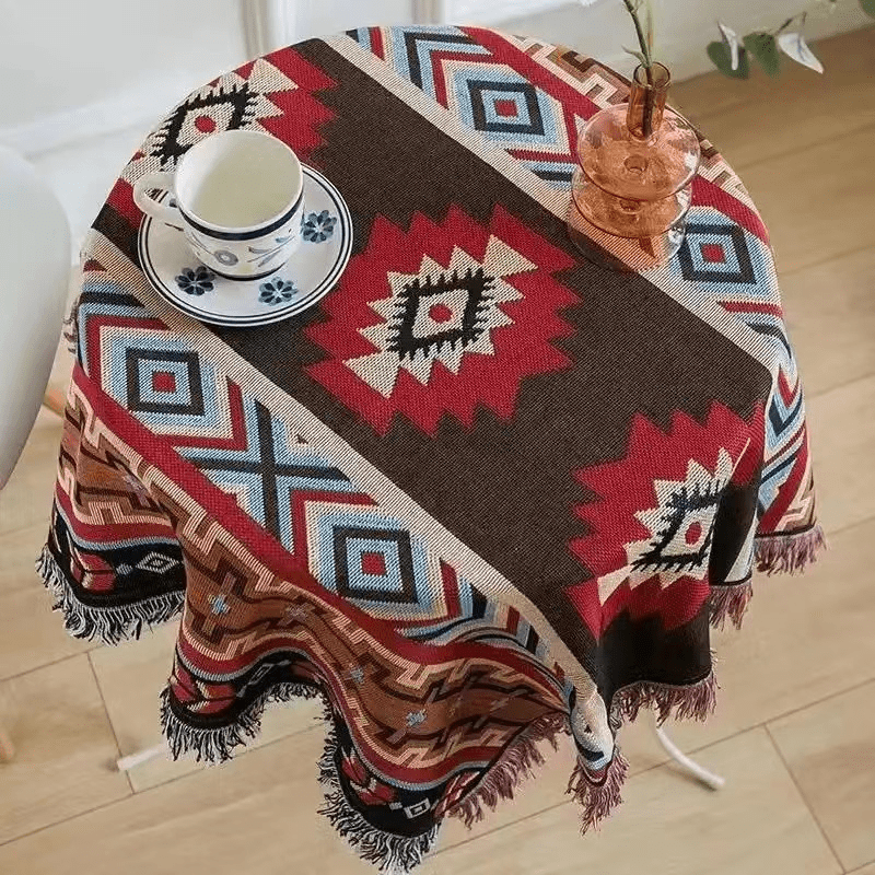 Ethnic Vintage Picnic Mat Machine Washable for Camping Beach Sofa RV