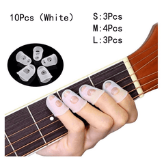10pcs Guitar Silicone Fingertips Protector Finger Thumb Caps For Strings