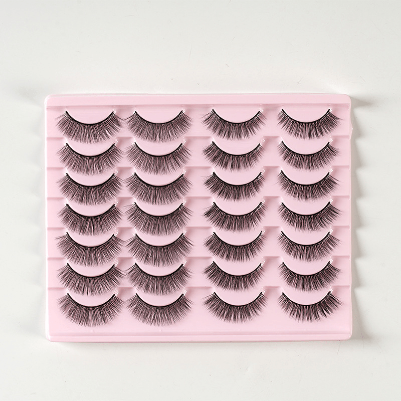 10 Pairs 3D Fluffy False Eyelashes Natural Volume Long Makeup Lash Extension