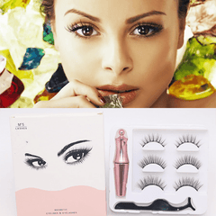Magnetic Eyelashes & Eyeliner 3 Pairs Kit