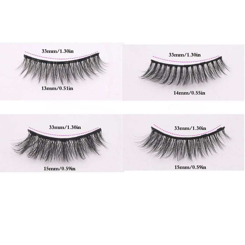 Magnetic Eyelashes & Eyeliner 3 Pairs Kit