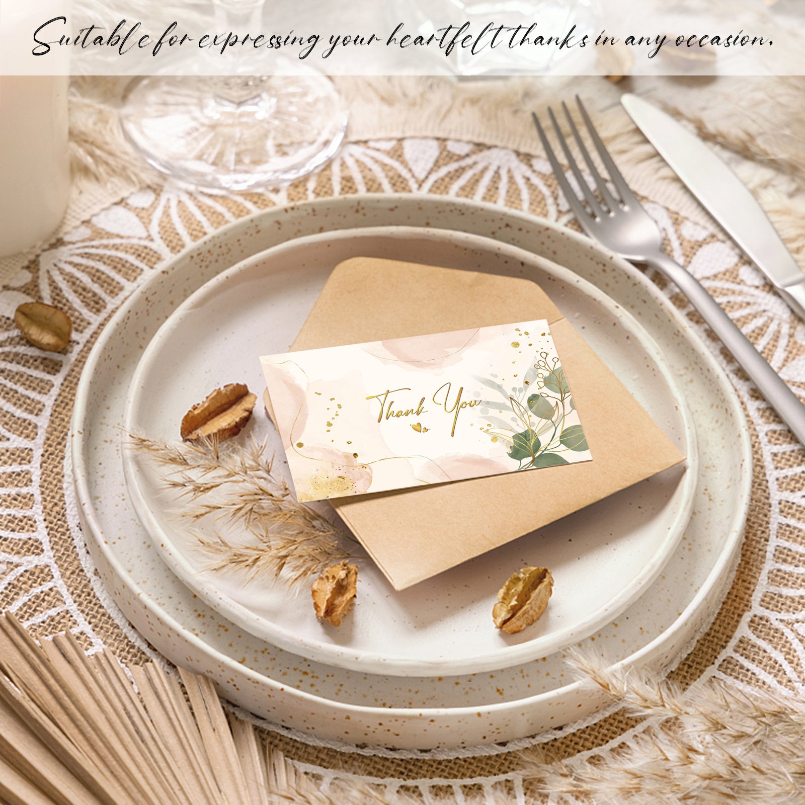 30pc Thank You Cards Set - Express Gratitude to Loved Ones